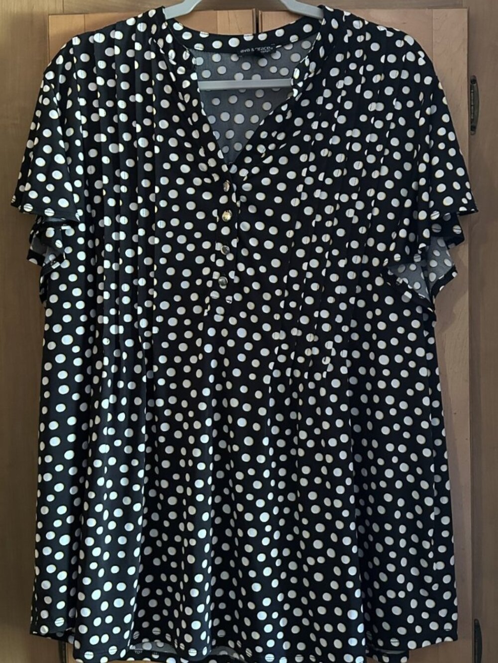 Plus Size Ava & Grave Dot Top 3X